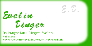 evelin dinger business card